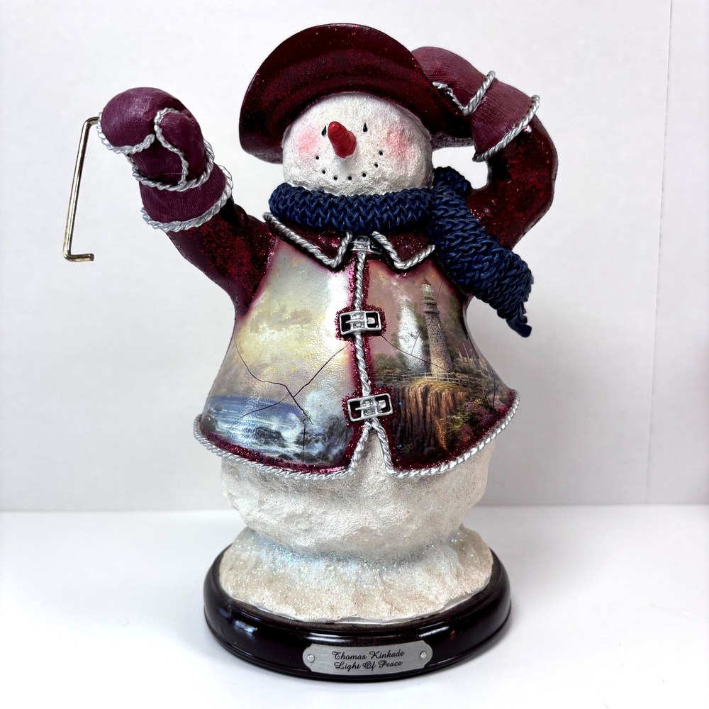 Thomas Kinkade Light of Peace Snowman Seaside Reflections 2006 A0149 READ